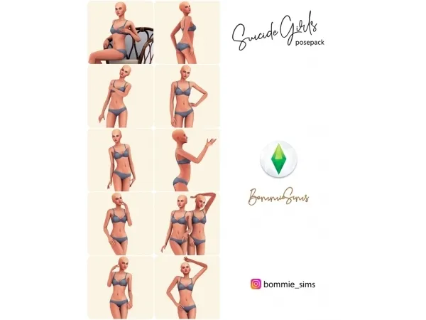 Alpha Suicide Girls Posepack 2 - The Sims 4 Custom Content