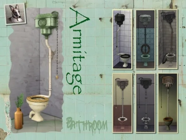 Alpha Cyclonesue's Armitage High Flush Toilets - The Sims 4 Custom Content