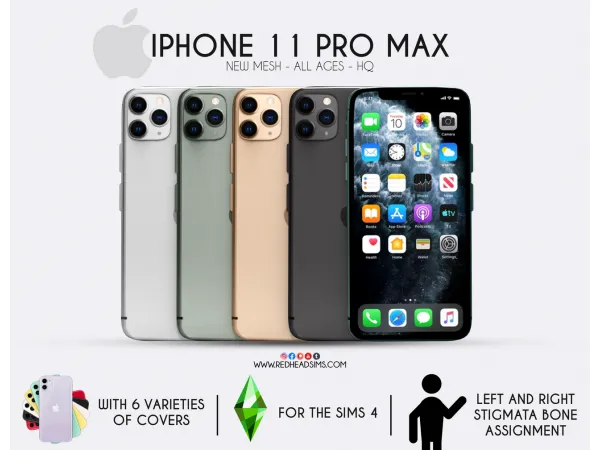 Alpha IPHONE 11 PRO MAX COVERS - The Sims 4 Custom Content