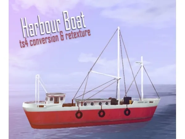 Red Harbour Boat - The Sims 3 Custom Content