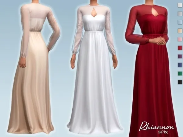 Alpha Sifix's Rhiannon Dress - The Sims 4 Custom Content