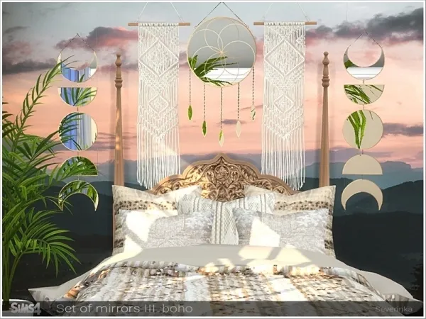 Alpha Severinka_'s Set of Mirrors III Boho - The Sims 4 Custom Content