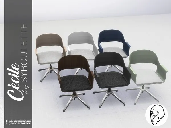 Cecile Desk chair - The Sims 4 Custom Content