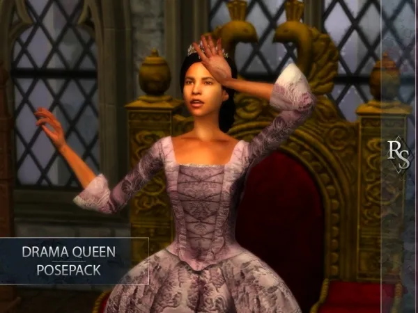 Alpha Drama Queen Posepack sims by revolution - The Sims 4 Custom Content