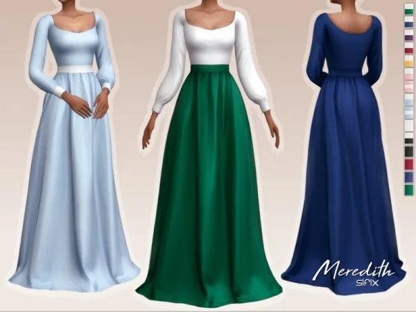 Alpha Sifix's Meredith Dress - The Sims 4 Custom Content