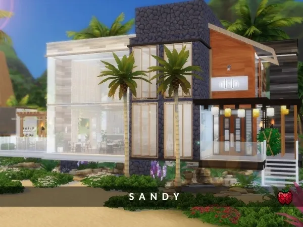Alpha melapples' Sandy restaurant - The Sims 4 Custom Content