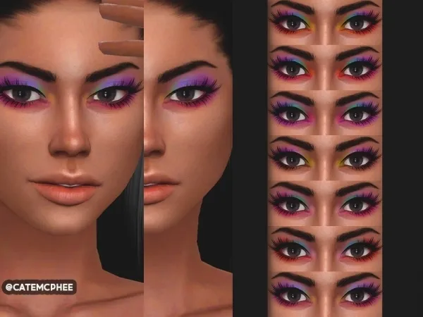 Alpha catemcphee's ES 07 Rainbow Pride Shadow - The Sims 4 Custom Content