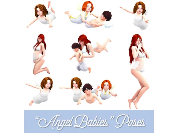 Alpha Angel Babies Poses by simsfinds - The Sims 4 Custom Content