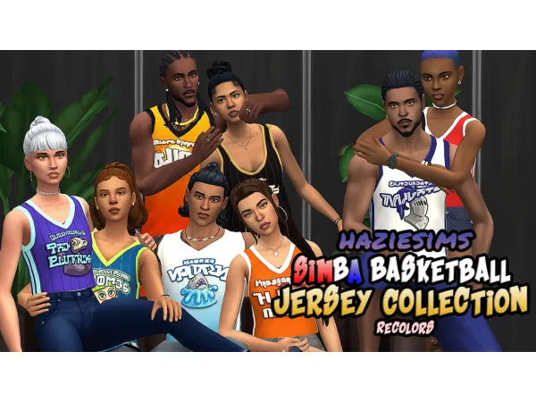 Alpha haziesims SimBA Basketball Jersey Collection - The Sims 4 Custom Content