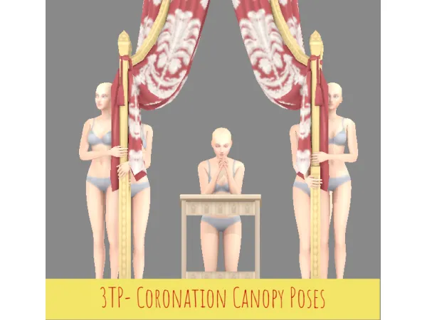 Alpha Coronation Canopy Poses by threethousandplumbobs - The Sims 4 Custom Content