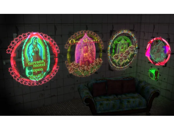 Alpha dung neon set - The Sims 4 Custom Content