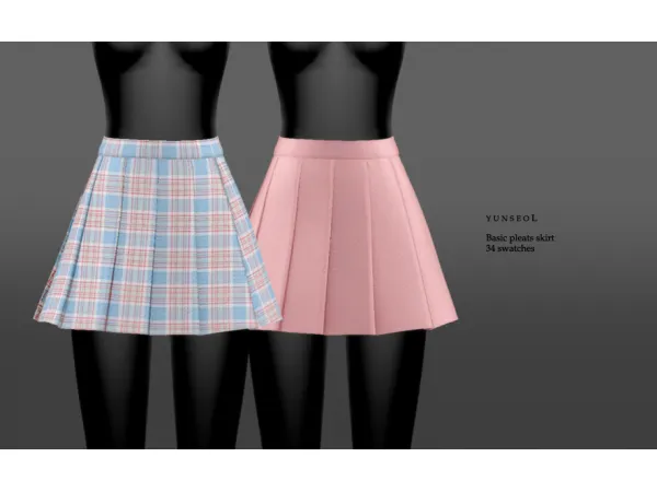 Basic Pleats Skirt by yunseol