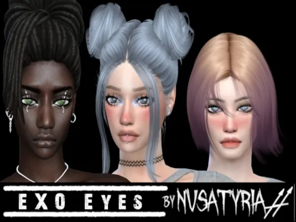 Alpha NVSatyria's NVS EXO Eyes Non Default - The Sims 4 Custom Content