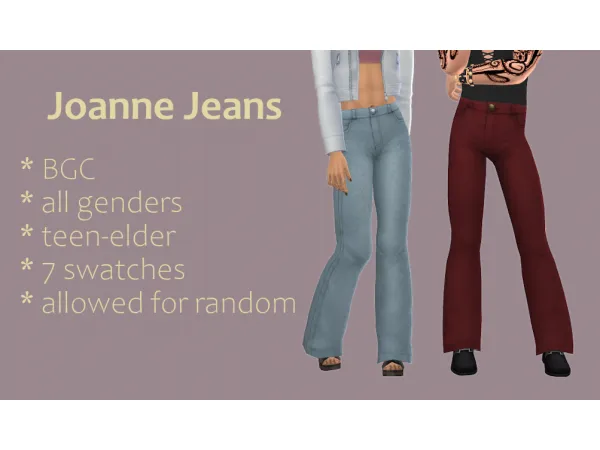 Maxis Match Joanne Jeans - The Sims 4 Custom Content