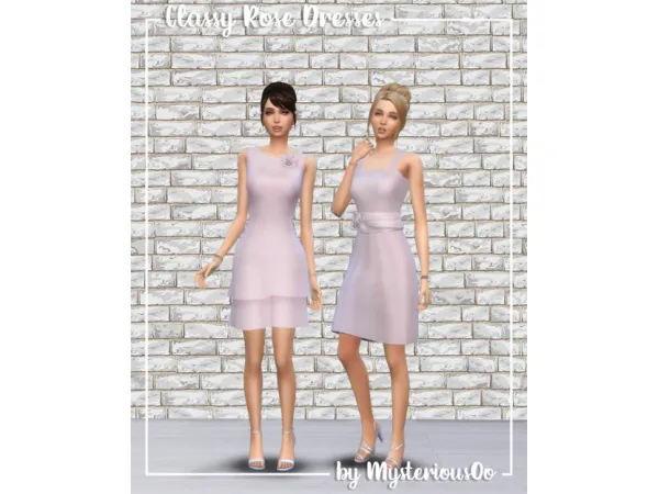 Maxis Match Classy Rose Dresses - The Sims 4 Custom Content