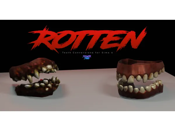 Alpha Rotten Teeth - The Sims 4 Custom Content