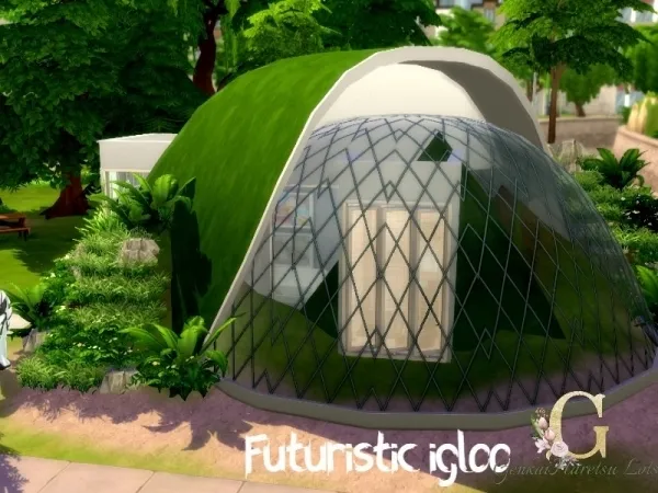 Alpha GenkaiHaretsu's Futuristic Igloo - The Sims 4 Custom Content