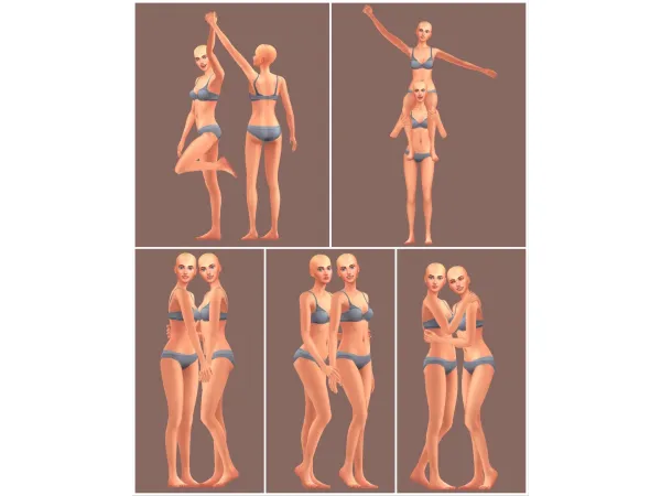 Alpha Friends (Duo) by hellasim - The Sims 4 Custom Content