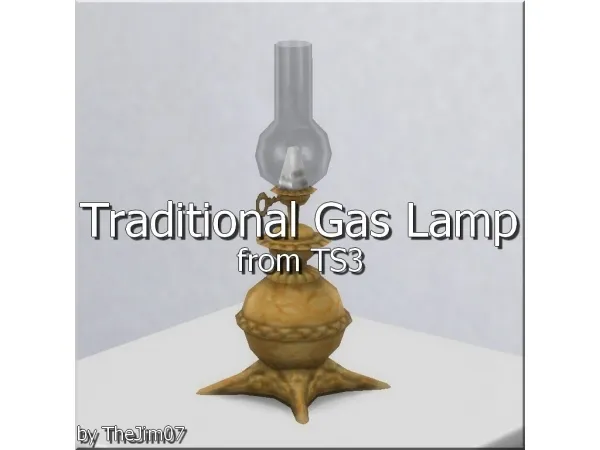Alpha Traditional Gas Lamp by thejim07 - The Sims 4 Custom Content