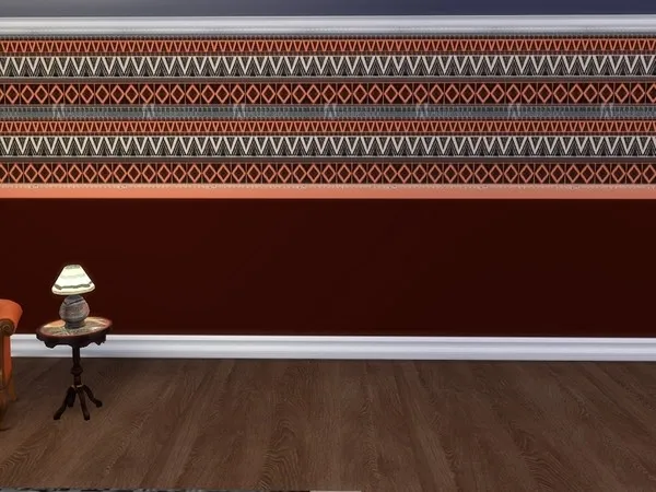Out Of Africa Wall Set recolour - The Sims 4 Custom Content
