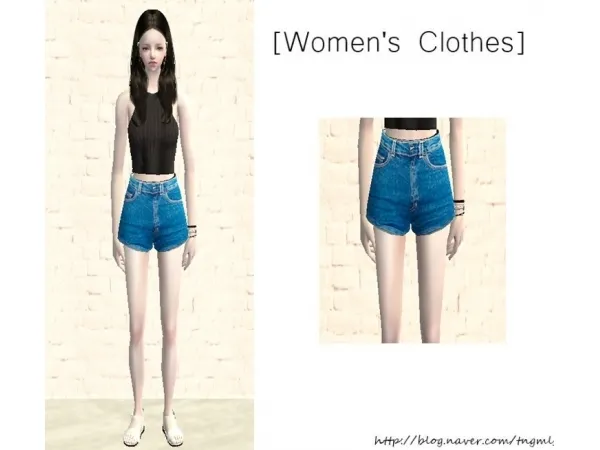 Denim shorts - The Sims 2 Custom Content