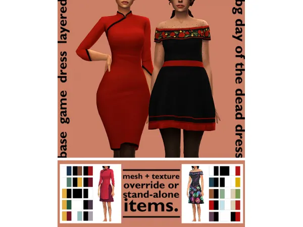Maxis Match DRESS LAYERED DOD DRESS - The Sims 4 Custom Content