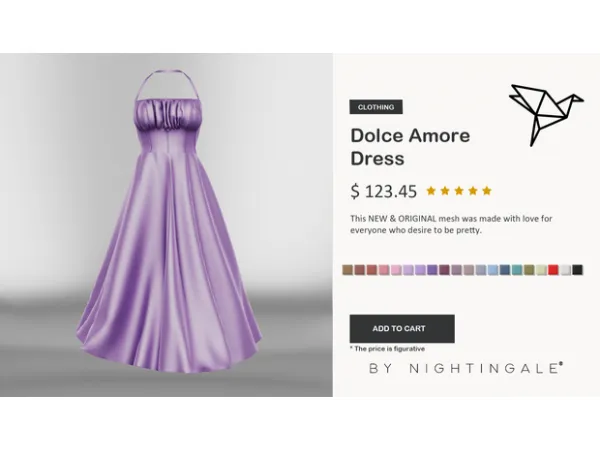Alpha Dolce Amore Dress - The Sims 4 Custom Content