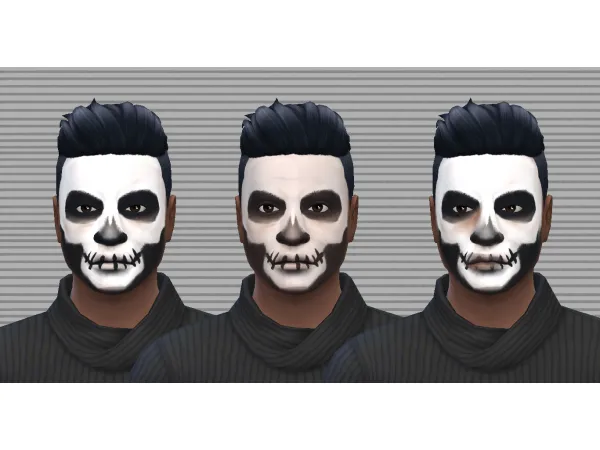 Alpha Skull face paint by jessiuss - The Sims 4 Custom Content