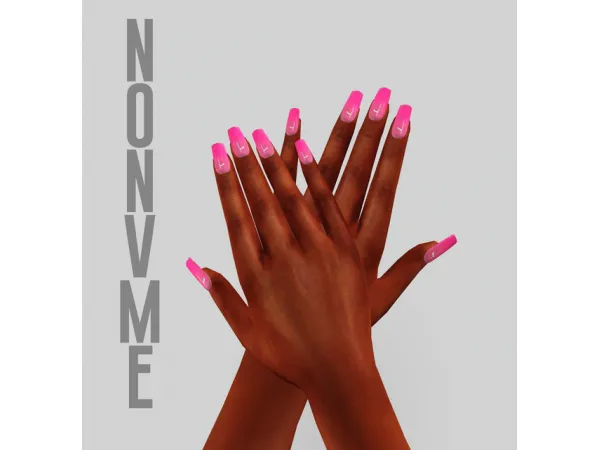 Alpha Baby Girl Nails by simsfinds - The Sims 4 Custom Content