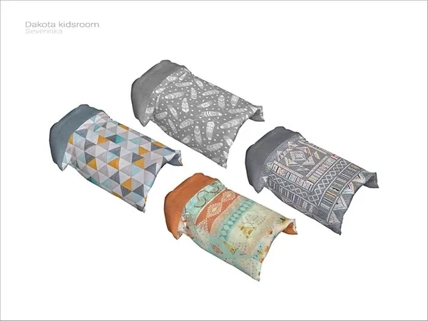 [Dakota kidsroom] bed blanket - The Sims 4 Custom Content