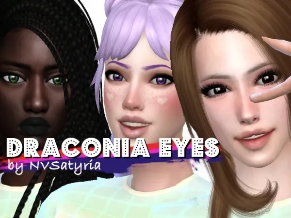 Alpha NVSatyria's NVS Draconia Eyes Non Default - The Sims 4 Custom Content