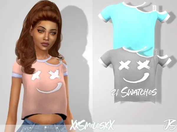 Maxis Match JavaSims' XxSmilesxX (Croptop) - The Sims 4 Custom Content