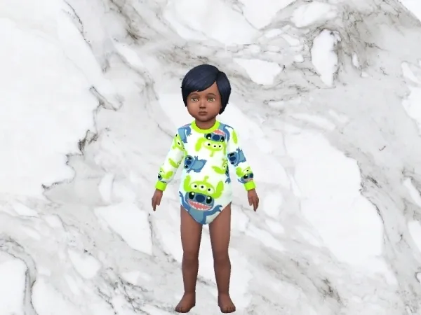 Maxis Match INFAMOUSSIMS18's Stitch Alien Head Onesie Nifty Knitting needed - The Sims 4 Custom Content