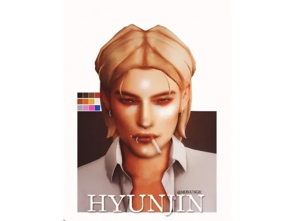 Maxis Match Hyunjin Hair by monunge - The Sims 4 Custom Content