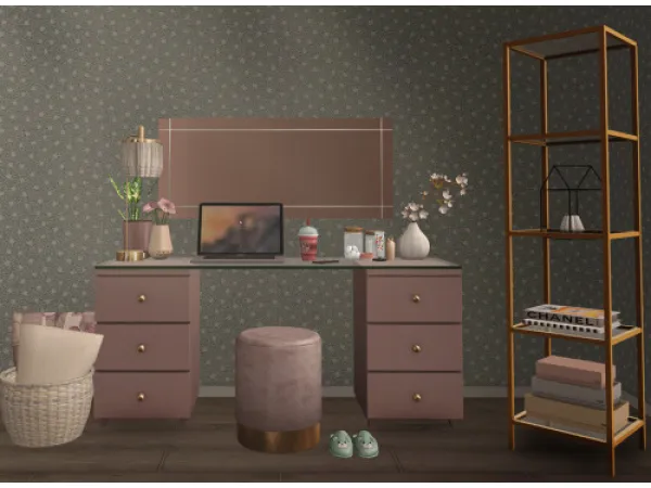 Parisian Vanity Set by Pixelry - The Sims 2 Custom Content
