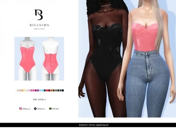 Maxis Match Bill Sims' Patent Vinyl Bodysuit - The Sims 4 Custom Content