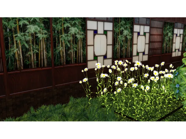 Alpha japenes mood wall northern east asia style floor by dung - The Sims 4 Custom Content