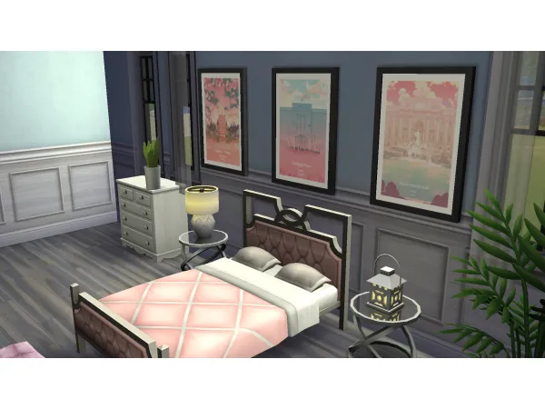 Alpha Pink Travel Posters by zombieinc - The Sims 4 Custom Content