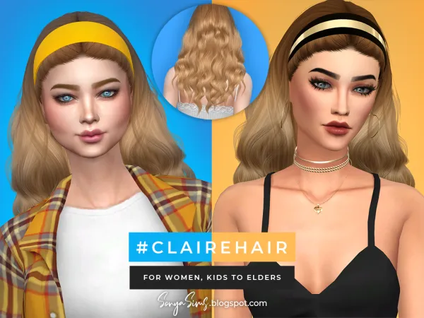 Alpha Claire Hair - The Sims 4 Custom Content