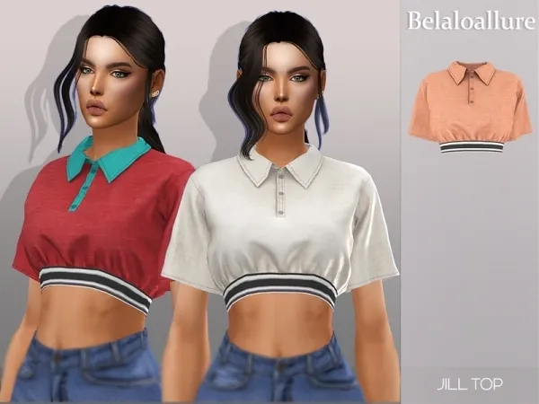 Alpha belal1997's Belaloallure_Jill top - The Sims 4 Custom Content