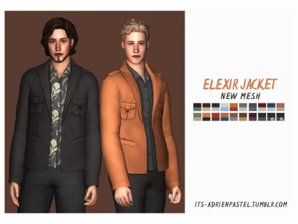 Maxis Match Elixir Jacket by by adrienpastel - The Sims 4 Custom Content
