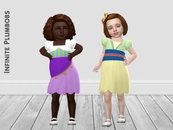 Maxis Match InfinitePlumbobs' IP Toddler Princess Dresses II - The Sims 4 Custom Content