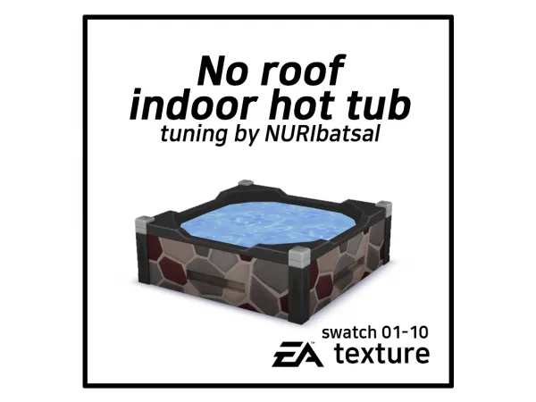 Alpha No roof indoor Hot tub Perfect Patio Not Needed by NURIbatsal - The Sims 4 Custom Content