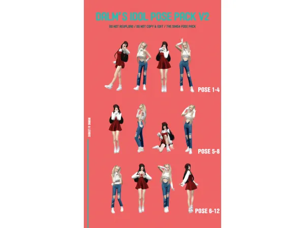 Alpha Idol poses by Dalm - The Sims 4 Custom Content