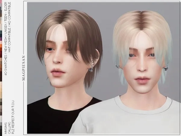 Alpha magpiesan's Calling Hair - The Sims 4 Custom Content