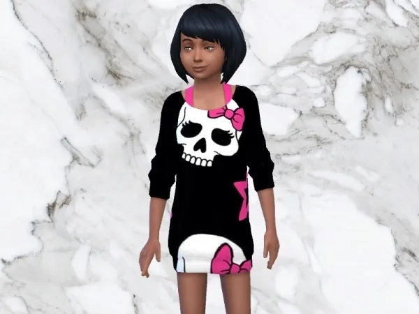 Alpha INFAMOUSSIMS18's Lil Emo Dress Get to Work - The Sims 4 Custom Content