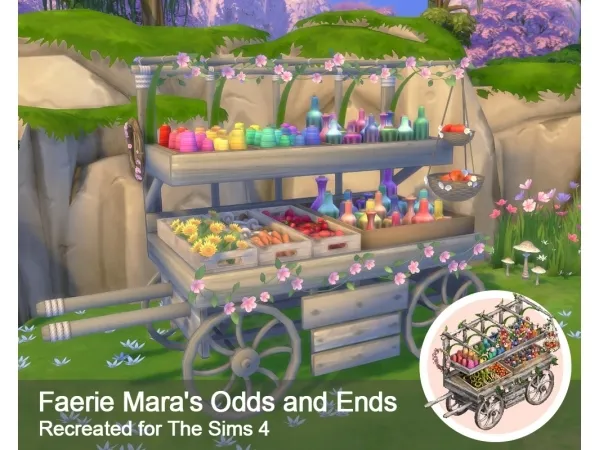Maxis Match Queen Faerie Mara's Cart by faesims4 - The Sims 4 Custom Content