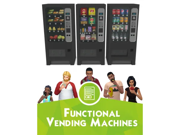 Maxis Match Around Functional vending machines - The Sims 4 Custom Content