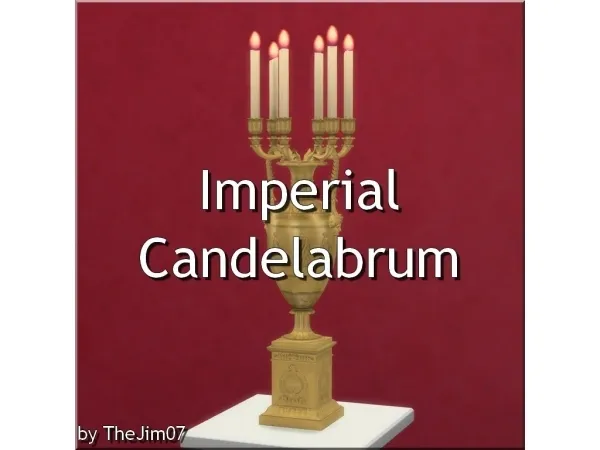Alpha Imperial Candelabrum by TheJim07 - The Sims 4 Custom Content