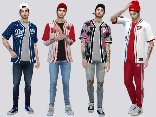 Maxis Match McLayneSims' Sato Jersey Shirts - The Sims 4 Custom Content